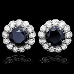 14K WHITE GOLD 5.8CT DIAMOND EARRINGS