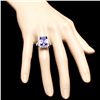 Image 4 : 18K WHITE GOLD 6.50CT TANZANITE 1.10CT DIAMOND RING