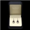 Image 3 : 14K WHITE GOLD 6.0CT SAPPHIRE 1.60CT DIAMOND EARRINGS