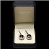 Image 4 : 14K WHITE GOLD 18.5CT SAPPHIRE 1.50CT DIAMOND EARRINGS