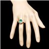 Image 4 : 14K YELLOW GOLD 2.65CT EMERALD 1.10CT DIAMOND RING