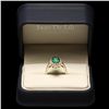 Image 5 : 14K YELLOW GOLD 2.65CT EMERALD 1.10CT DIAMOND RING