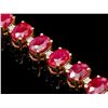 Image 3 : 14K YELLOW GOLD 26.00CT RUBY 1.00CT DIAMOND BRACELET