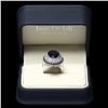 Image 3 : 14K WHITE GOLD 10.3CT SAPPHIRE 0.60CT DIAMOND RING