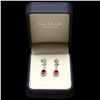 Image 5 : 14K WHITE GOLD 5.00CT RUBY 2.50CT DIAMOND EARRINGS