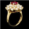 Image 2 : 14K YELLOW GOLD 1.50CT TOURMALINE 2.10CT DIAMOND RING