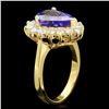Image 2 : 14K YELLOW GOLD 3.50CT TANZANITE 1.10CT DIAMOND RING