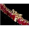 Image 3 : 14K YELLOW GOLD 51CT RUBY 1.70CT DIAMOND NECKLACE