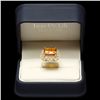 Image 3 : 14K YELLOW GOLD 10.00CT CITRINE 1.00CT DIAMOND RING