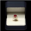 Image 3 : 14K YELLOW GOLD 8.00CT RUBY 2.00CT DIAMOND RING