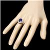 Image 4 : 14K WHITE GOLD 5.00CT SAPPHIRE 1.00CT DIAMOND RING