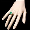 Image 3 : 18K YELLOW GOLD 3.50CT EMERALD 1.30CT DIAMOND RING