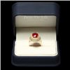 Image 3 : 14K YELLOW GOLD 6.00CT RUBY 0.80CT DIAMOND RING
