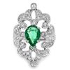 Image 3 : 14K WHITE GOLD 1.50CT EMERALD 1.35CT DIAMOND RING