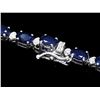 Image 2 : 14K WHITE GOLD 30CT SAPPHIRE 1.35CT DIAMOND NECKLACE