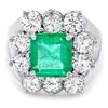 Image 3 : 18K WHITE GOLD 2.00CT EMERALD 2.60CT DIAMOND RING