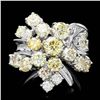 Image 1 : 14K WHITE GOLD 5.00CT DIAMOND RING