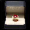 Image 5 : 14K YELLOW GOLD 21.00CT RUBY 2.00CT DIAMOND RING