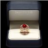 Image 5 : 14K YELLOW GOLD 7.8CT RUBY 0.50CT DIAMOND RING