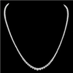 18K WHITE GOLD 7.00CT DIAMOND NECKLACE