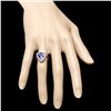 Image 3 : 14K WHITE GOLD 3.00CT TANZANITE 0.70CT DIAMOND RING