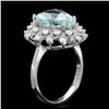 Image 2 : 14K WHITE GOLD 4.00CT AQUAMARINE 0.80CT DIAMOND RING