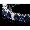 Image 2 : 14K WHITE GOLD 23CT SAPPHIRE 1.60CT DIAMOND BRACELET