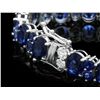 Image 3 : 14K WHITE GOLD 23CT SAPPHIRE 1.60CT DIAMOND BRACELET