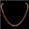 Image 1 : 14K YELLOW GOLD 33.00CT RUBY 1.15CT DIAMOND NECKLACE