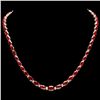 Image 1 : 14K YELLOW GOLD 33.00CT RUBY 1.15CT DIAMOND NECKLACE