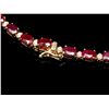 Image 2 : 14K YELLOW GOLD 33.00CT RUBY 1.15CT DIAMOND NECKLACE