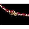 Image 2 : 14K YELLOW GOLD 33.00CT RUBY 1.15CT DIAMOND NECKLACE