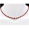 Image 5 : 14K YELLOW GOLD 33.00CT RUBY 1.15CT DIAMOND NECKLACE