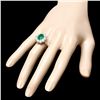 Image 4 : 14K WHITE GOLD 2.30CT EMERALD 1.70CT DIAMOND RING