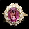 Image 1 : 14K YELLOW GOLD 4.00CT SPINEL 1.60CT DIAMOND RING