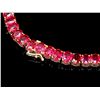 Image 2 : 14K YELLOW GOLD 97.5CT RUBY 1.10CT DIAMOND NECKLACE