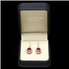 Image 3 : 14K WHITE GOLD 8.00CT RUBY 2.00CT DIAMOND EARRINGS