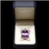 Image 6 : 14K WHITE GOLD 40CT AMETHYST 1.45CT DIAMOND PENDANT