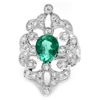 Image 3 : 14K WHITE GOLD 2.00CT EMERALD 1.35CT DIAMOND RING