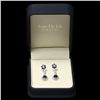 Image 3 : 14K WHITE GOLD 3.85CT SAPPHIRE 2CT DIAMOND EARRINGS