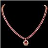 Image 1 : 14K YELLOW GOLD 44CT TOURMALINE 1.40CT DIAMOND NECKLACE