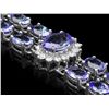 Image 2 : 14K WHITE GOLD 19CT TANZANITE 1.20CT DIAMOND BRACELET