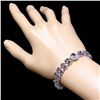 Image 5 : 14K WHITE GOLD 19CT TANZANITE 1.20CT DIAMOND BRACELET