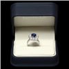 Image 3 : 14K WHITE GOLD 2.50CT SAPPHIRE 2CT DIAMOND RING