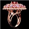 Image 2 : 14K ROSE GOLD 11CT SAPPHIRE 0.75CT DIAMOND RING