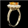 Image 2 : 14K YELLOW GOLD 2.00CT SAPPHIRE 1.00CT DIAMOND RING