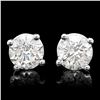 Image 1 : 14K WHITE GOLD 1.70CT DIAMOND EARRINGS