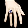 Image 4 : 14K WHITE GOLD 8.00CT TANZANITE 1.90CT DIAMOND RING