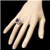 Image 4 : 14K WHITE GOLD 4.70CT AMETHYST 0.65CT DIAMOND RING