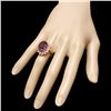 Image 3 : 14K ROSE GOLD 8.50CT AMETHYST 1.00CT DIAMOND RING